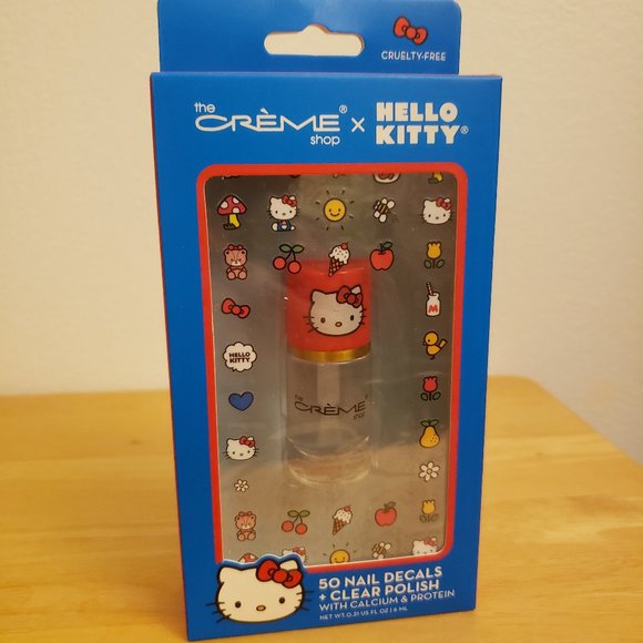 Hello Kitty Lip Smacker + Créme Shop x Hello Kitty Nail Decals & Clear Polish - Picture 9 of 12